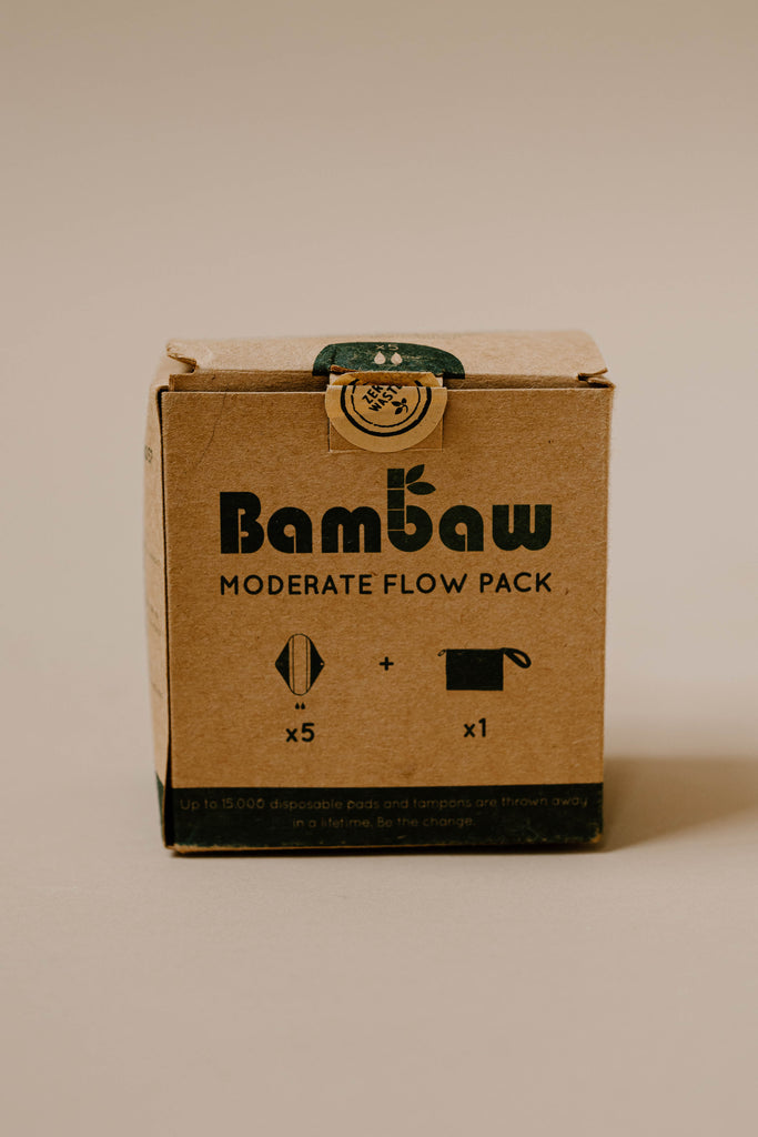 Front of Bambaw Reusable Sanitary Pads box